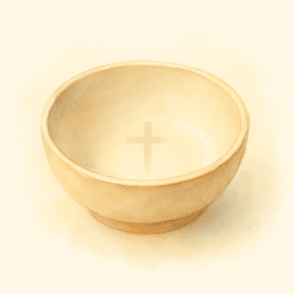 empty wooden bowl - fasting